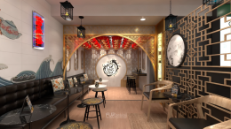 ออกแบบ ผลิต และติดตั้งร้าน : ร้าน Fu Long Cha & Mobile Phone หน้าอัสสัมธนบุรี กทม. New Design